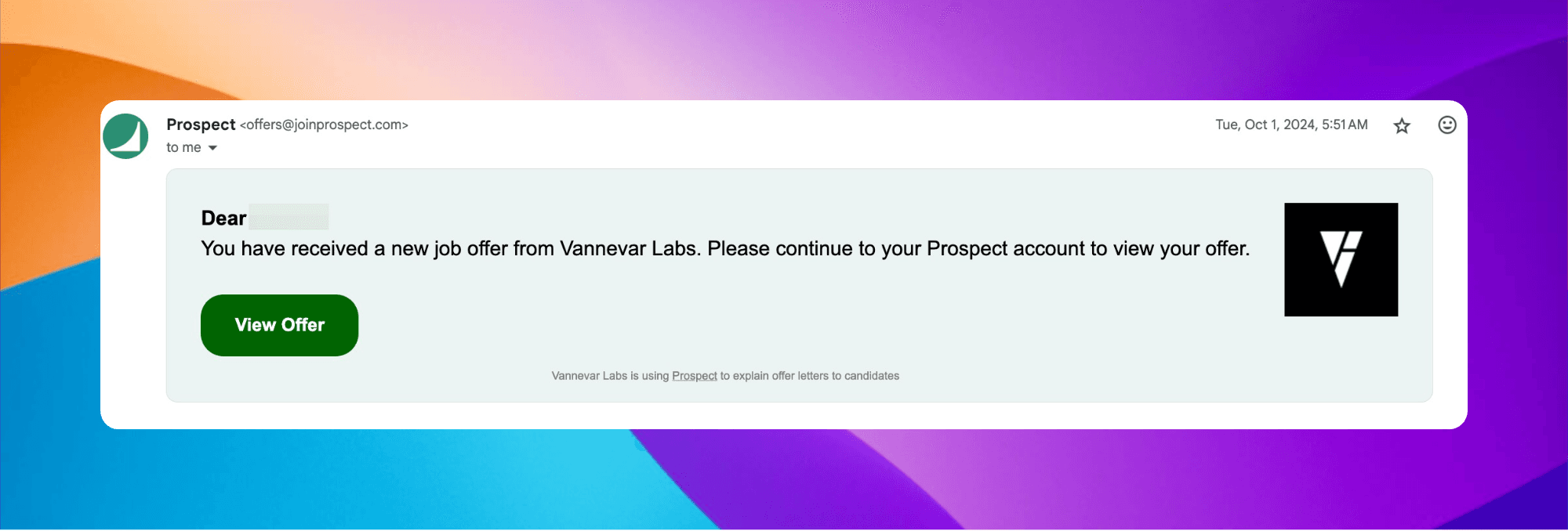 Vannevar Labs offer email